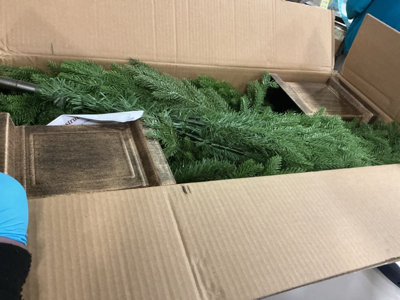 Condition photo showing Good Condition for Jin&Bao 4FT Potted Christmas Tree with 100 Lights, 2 Pack Artificial Xmax Tree Timer Function with Real-Like Tips & Round Branches, 3AA Battery Operated Christmas Decorations for Outdoor, Porch Classic Green-2pack