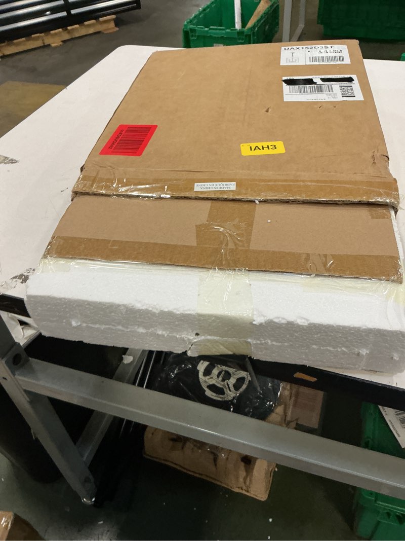 Condition photo showing New/Like New for 3 Light Hanging Lantern Candle Fixture Brushed Nickel Finish Geometric Chandelier Adjustable Chain Metal Cage Pendant Lighting for Kitchen Island Dining Room Foyer Round Candle Cap 3 Light