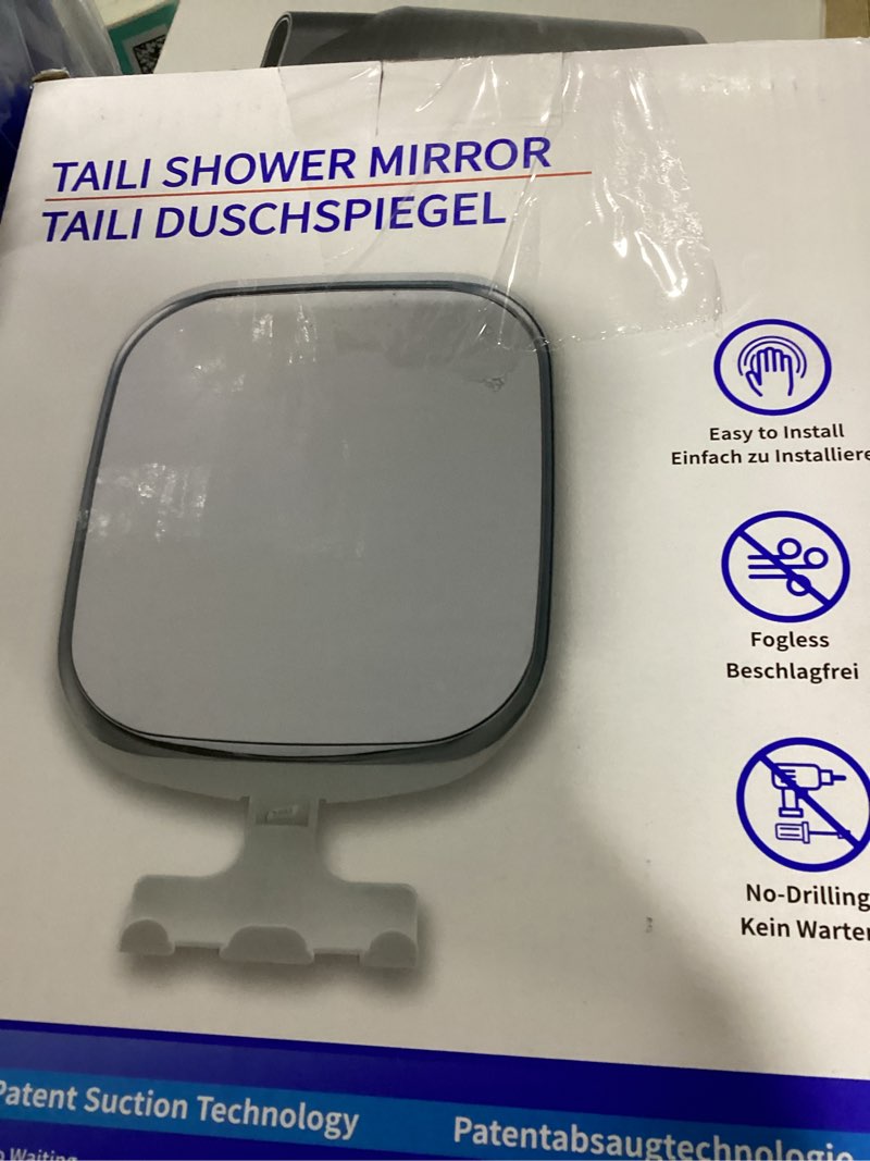 Condition photo showing New/Like New for TAILI Shower Mirror Fogless for Shaving, Anti Fog Shaving Mirror with Razor Holder NO-Drilling,Remov