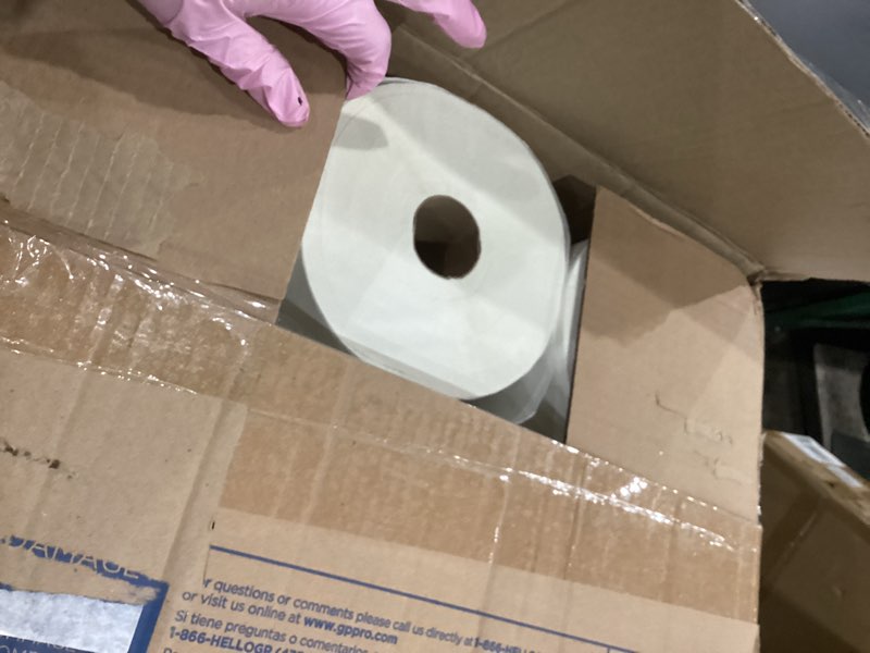 Condition photo showing New/Like New for pacific blue basic recycled paper towel rolls by gp pro (georgia-pacific), white, 26601, 800 feet per roll, 6 rolls per case 6 rolls- 800 feet/roll