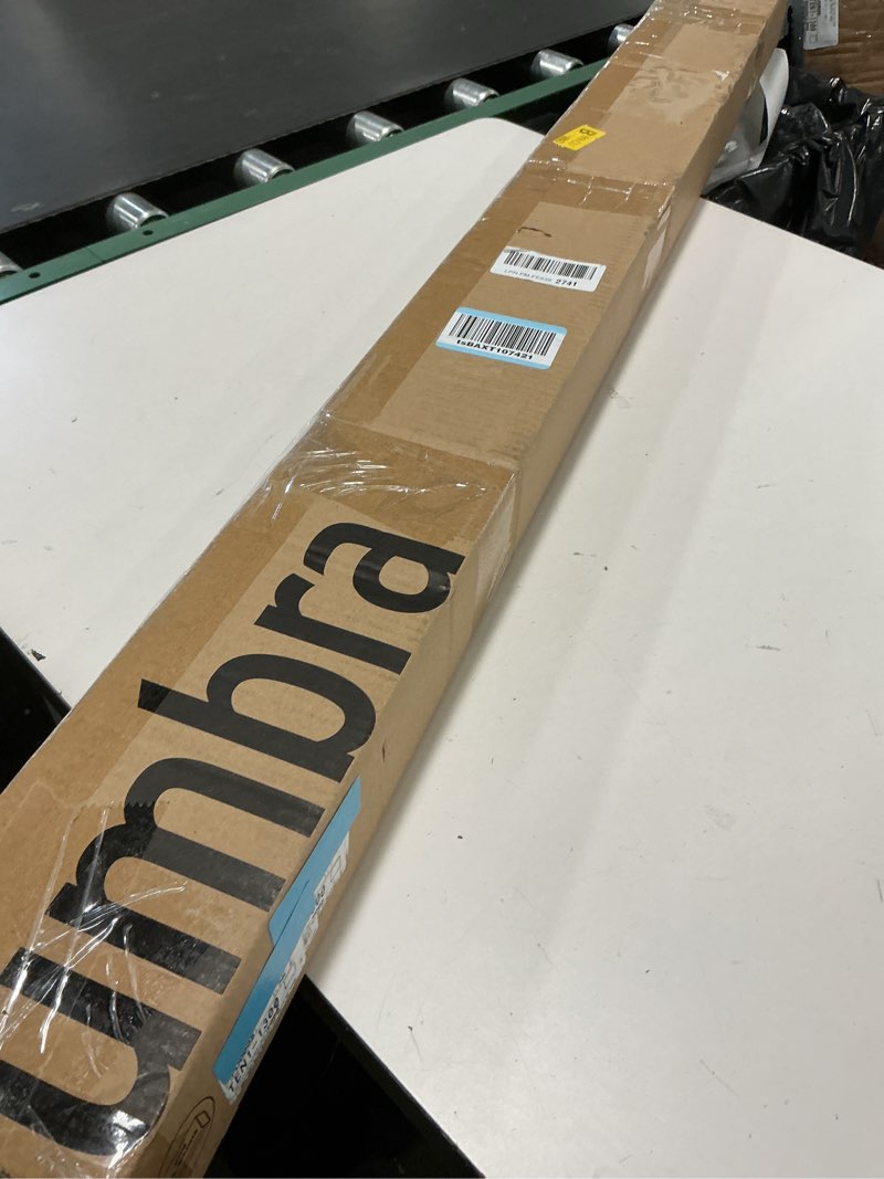 Condition photo showing New/Like New for Umbra Twilight Double Curtain Rod Set – Wrap Around Design Ideal for Blackout or Room Darkening Panels, 66 to 144 Inches, Nickel Nickel 66" to 144"