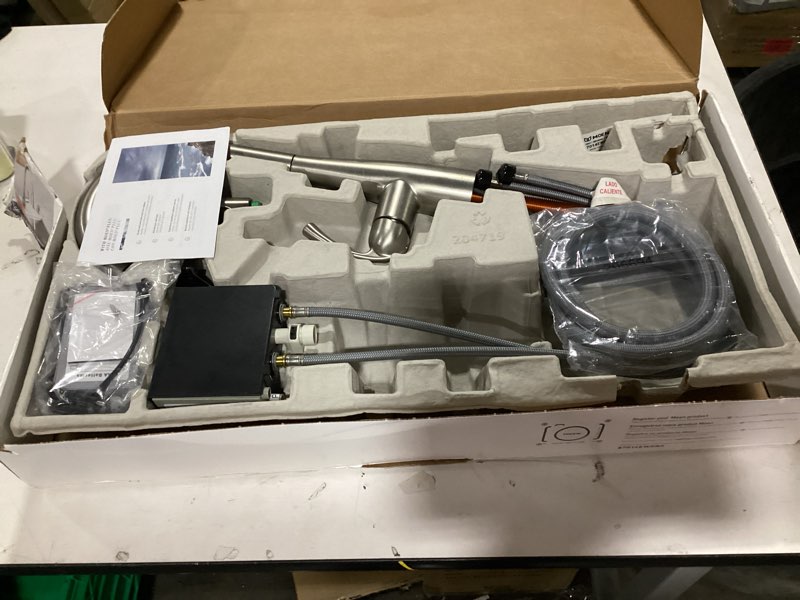 Condition photo showing Good Condition for Moen Essie Spot Resist Stainless MotionSense Wave One-Handle Touchless Kitchen Faucet with Pulldown Sprayer and Soap Dispenser, 87014EWSRS Spot Resist Stainless Wave