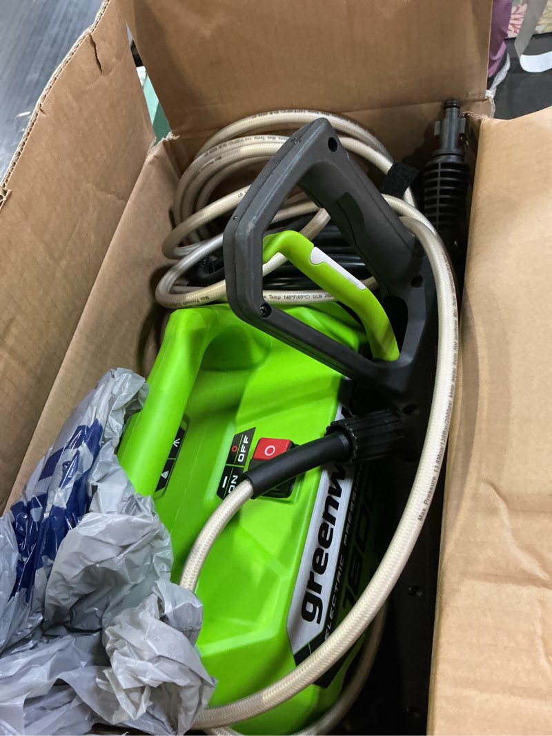 Condition photo showing Good Condition for greenworks 1800 psi 1.2-gpm cold water electric pressure washer with 2 spray tips