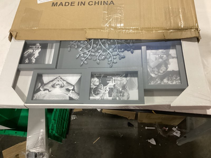 Condition photo showing New/Like New for HELLO LAURA - Picture Frame Collage Large Wall Hanging Photo Frames Elegant Tree Collage Frame Gifts for Family Friends 4x6 inch Home Wall Decor Gallery Display (Grey)