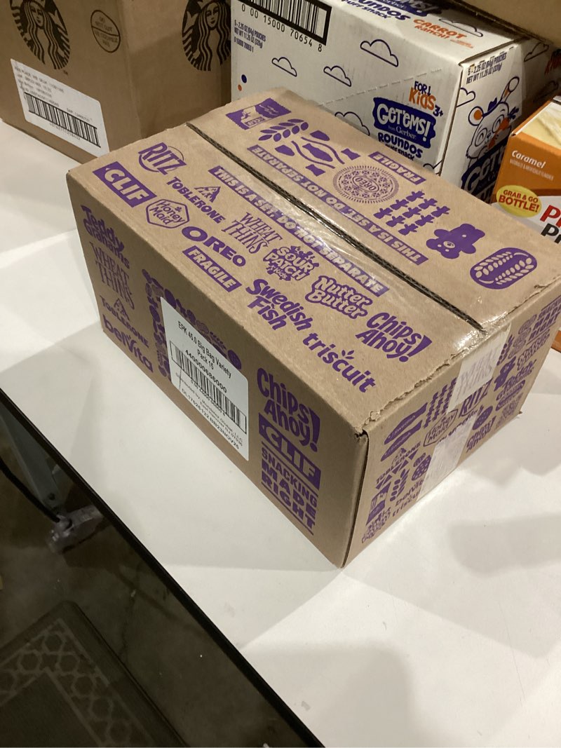 Condition photo showing New/Like New for OREO Mini Cookies, CHIPS AHOY! Mini Cookies, Nutter Butter Bites & RITZ Bits Cheese Crackers Variety Pack, 15 Big Bags