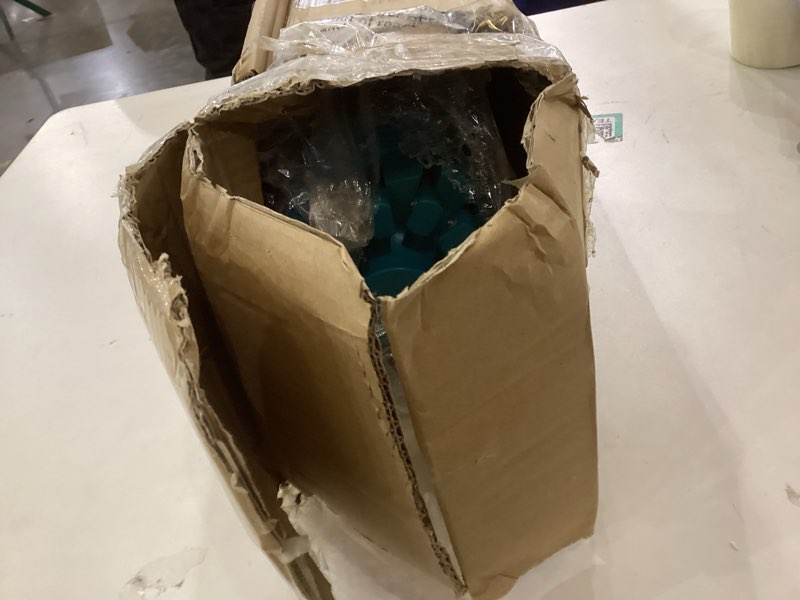 Condition photo showing As Is for Clothes Drying Rack ?Foldable & ?Collapsible Drying Racks with 4-Leg Octopus Design, Large Capacity ?Space Saving Indoor Drying Rack for Bedroom,Balcony,Laundry for Indoor/Outdoor Use(Grey & Green)