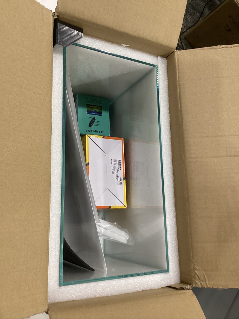 Condition photo showing New/Like New for 5 Gallon Glass Small Fish Tank with Filter Light and Lid, Betta Aquarium Starter Kits