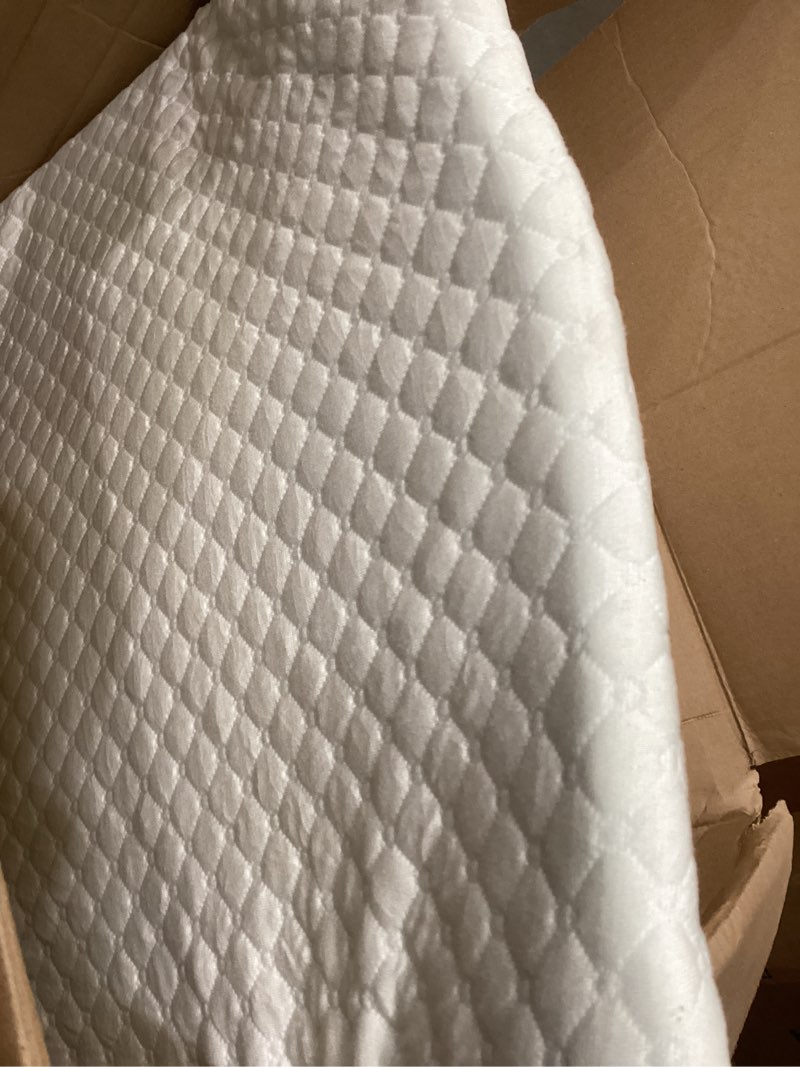 Condition photo showing As Is for Wedge Pillow, 10 Inch Bed Wedge Pillow for Headboard, Pillow Wedge for Acid Reflux Relief, After Surgery, Sleeping?Back Pain Relief, Memory Foam Top, LightGrey 10 INCH Lightgrey