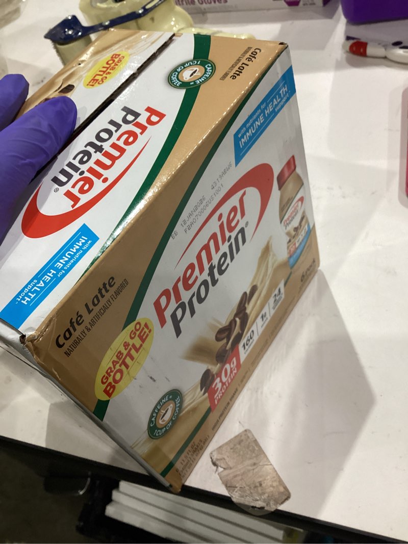 Condition photo showing Good Condition for Premier Protein Shake, Café Latte, 30g Protein, No Added Sugar, 24 Vitamins & Minerals to Support Immune Health, 11.5 fl oz, 6 Pack (Packaging May Vary) Cafe Latte 11.5 Fl Oz (Pack of 6)