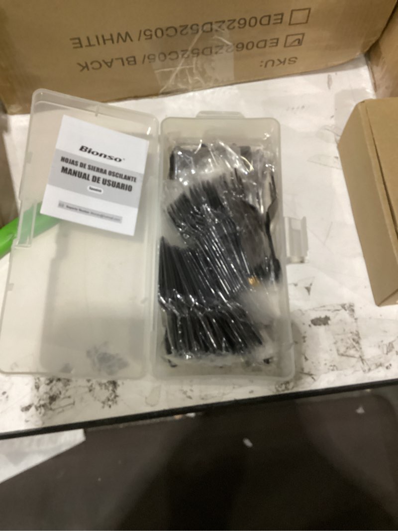 Condition photo showing New/Like New for bionso 40 pcs oscillating saw blades, premium multitool kit for wood metal plastics, tool blades fit dewalt worx rockwell wen milwaukee makita ryobi bosch fein porter genesis black