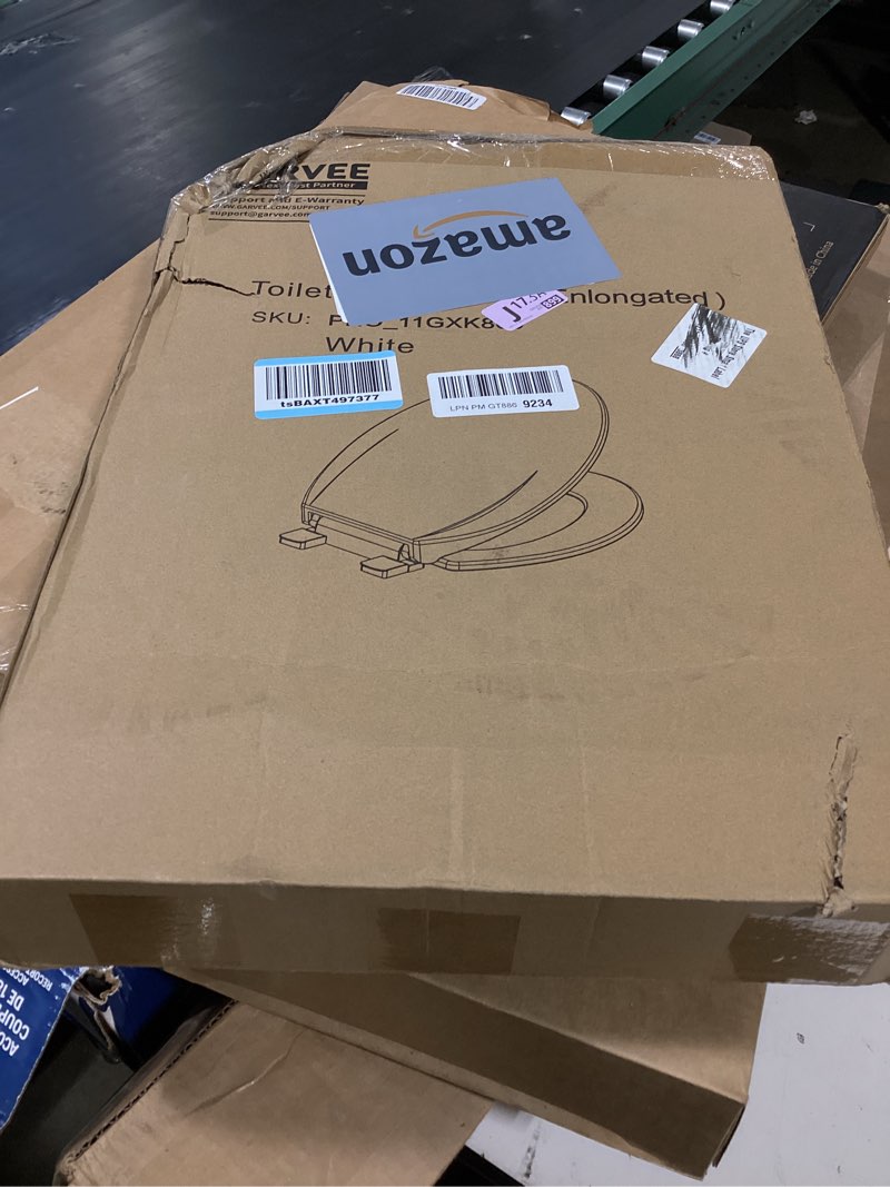 Condition photo showing Good Condition for elongated toilet seat with slow close & quiet close, 19 inch never loosen durable lid, polypropylene easy to install & clean, white white, standard style elongated (19?)