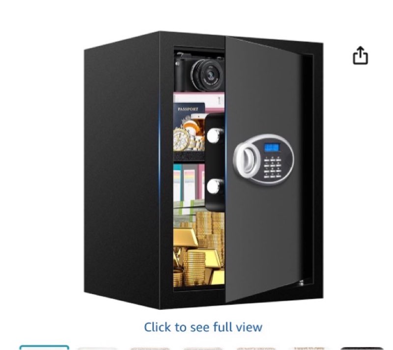 Tenamic Fireproof Safe Box 1.6 Cuft Electronic Digital Security Box, Keypad Medium Lock Box Cabinet 