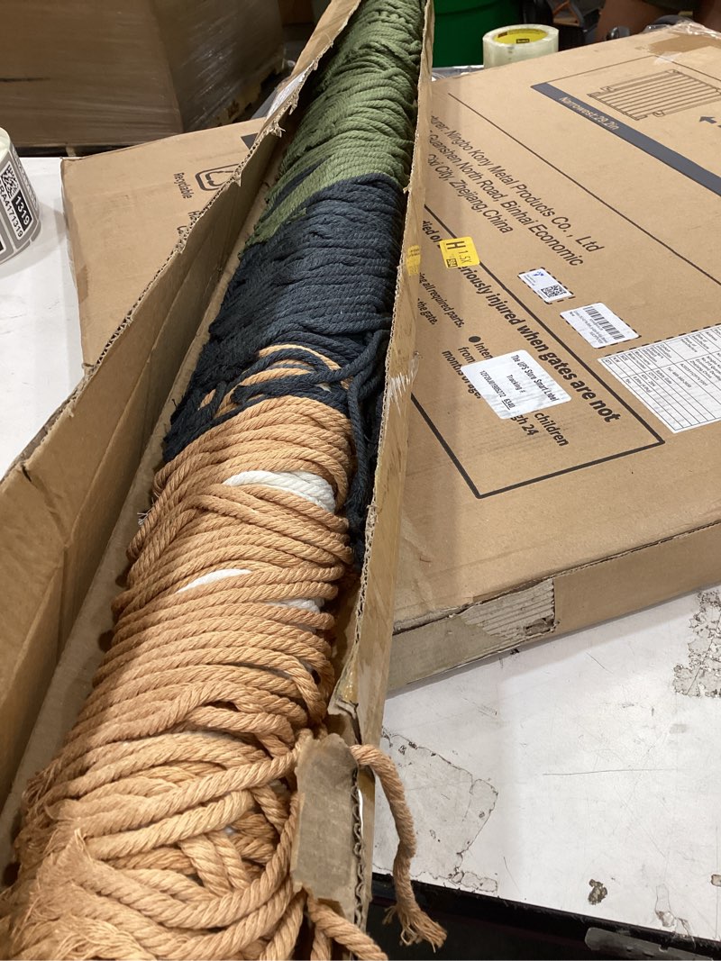 Condition photo showing Good Condition for sdjazl woven boho macrame wall hanging home decor tapestry dip-dyed large macrame wall art colorful mountain landspace for living room (green1)
