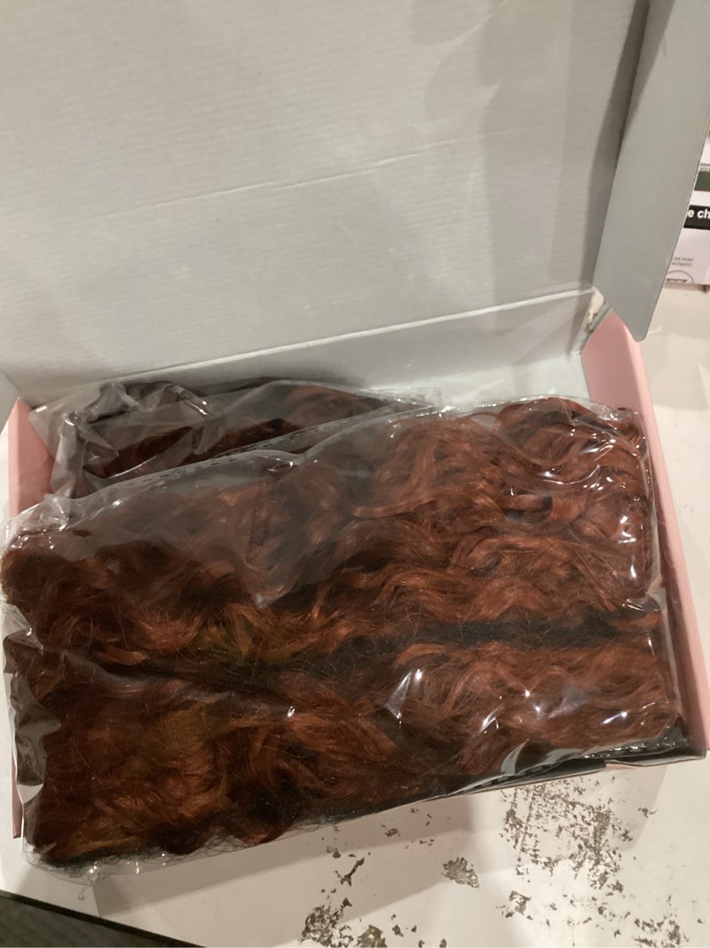Condition photo showing Good Condition for FLUFYMOOZ 9PCS Clip in Hair Extensions 22 Inch Curly Hair Extension Long Soft Synthetic Hairpieces for Women (Copper Red) 22 Inch Copper Red