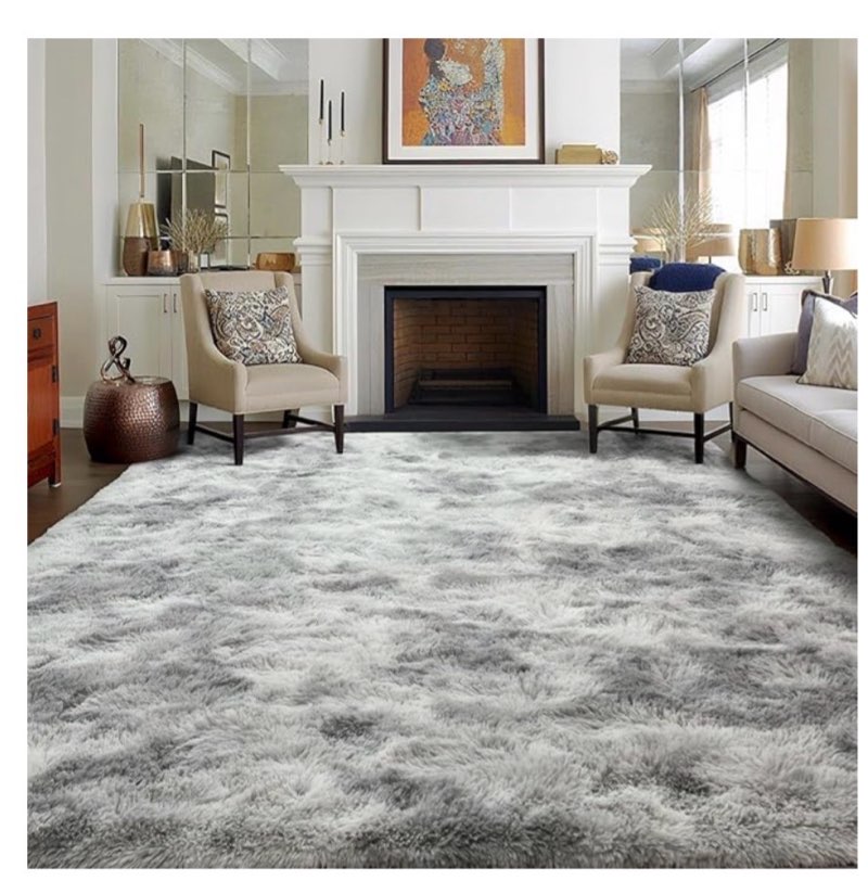 7x10 Ft Extra Large Shag Rugs for Living Room, Tie Dyed Ultra Soft Fluffy Furry Area Rugs for Bedroo