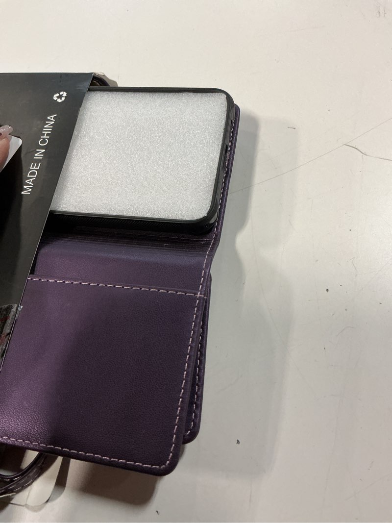 Condition photo showing Good Condition for defencase for samsung galaxy s24+/ s24 plus magnetic wallet case compatible with magsafe with rfid blocking zipper & card holder, pu leather detachable phone case for galaxy s24+/ plus 5g 6.7", purple galaxy s24 plus - 6.7" (detachable with magsafe)-purple