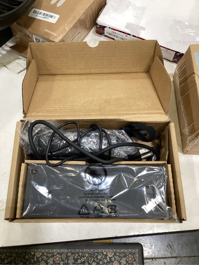Condition photo showing Good Condition for 15in1 thunderbolt 3 dock gen 2,3 monitors(40an0135) compatible with lenovo thinkpad 40an0135us,usb c hub,1xrj45,1xusb-a 3.2+4xusb 3.1,1xusb-c 3.2,1xthunderbolt 3, 2xhdmi, 2xdp,1xaudio,135w ac port