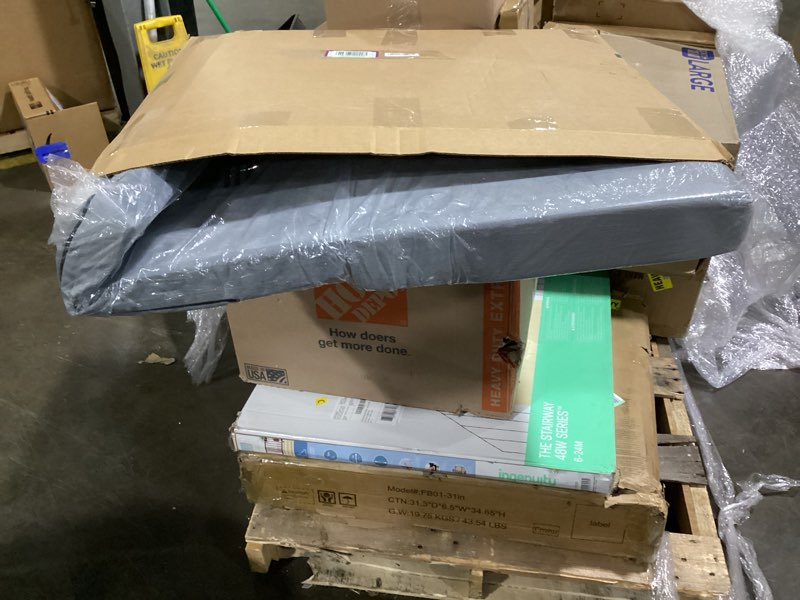 Condition photo showing Good Condition for HOMBYS Foam Recliner Chair Cushions for Elderly, 4" Thick Chair Pads with Back Support for Office, Non-Slip Medium Firm Seat Cushion with Lumbar Pillow (Light Grey, 21.5" Backrest) 20"x20" Seat + 21.5" Backrest Light Grey