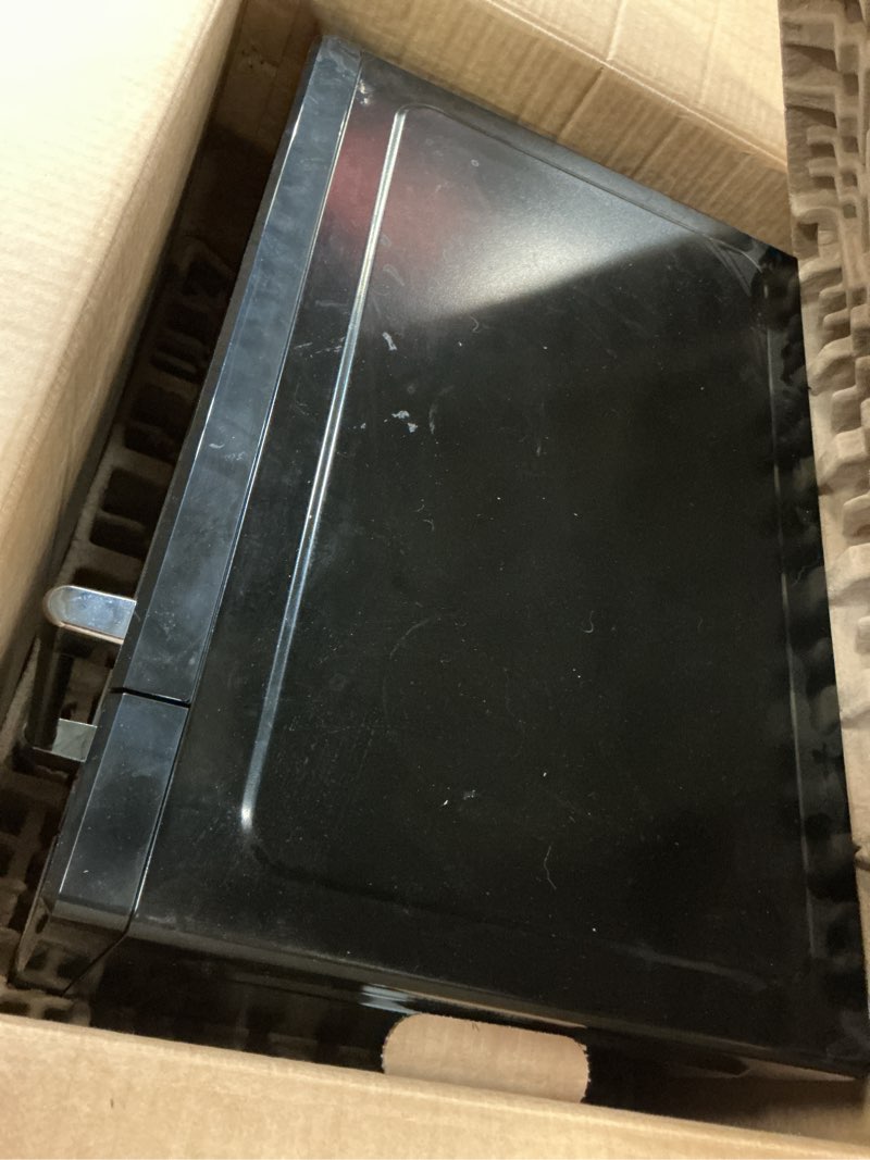 Condition photo showing As Is for hamilton beach 1.1 cu ft countertop microwave oven in stainless steel