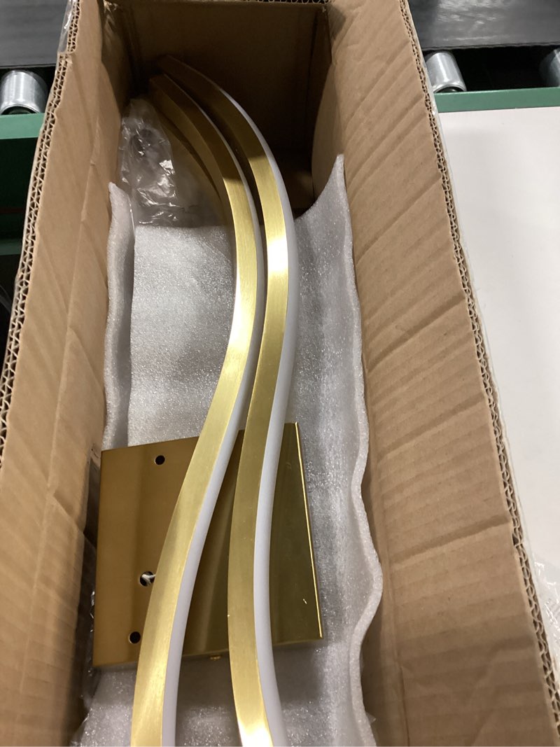 Condition photo showing As Is for CANEOE Battery Operated Wall Sconces with Remote Control, Rechargeable Dimmable Touch Wall Sconces Set of Two, 3000K-6500K LED Wireless Wall Light for Living Room Bedroom Hallway,31.5inch(Gold) Gold 31.5 Inches (2 Packs)