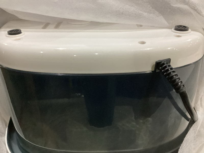 Condition photo showing As Is for Foot Spa Bath Massager with Heat Bubbles and Vibration Massage and Jets, 16 OZ Calming Lavender Foot Soak Epsom Salt, Miwhale Foot Soaker with Red Light, 22 Massage Rollers, Adjustable Temp - Grey