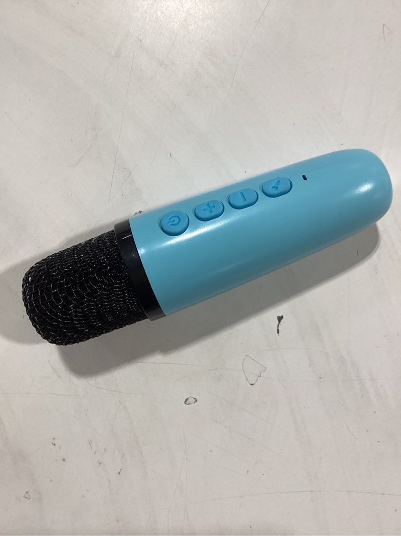 Condition photo showing As Is for incomplete only microphone myfirst extra microphone voice 2 - karaoke machine for kids with 5 voice changer (blue)
