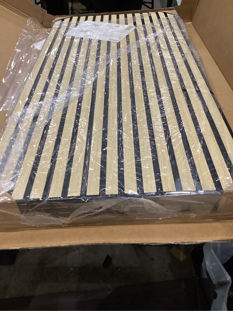 Condition photo showing Good Condition for 2 pack wood panels for wall and ceiling, 47.2"×23.6" wall panels for interior wall decor, 3d wood slat wall panel/fluted sound absorbing panel - walnut