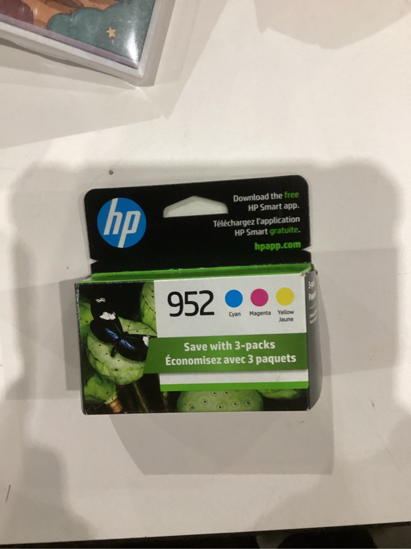 Condition photo showing New/Like New for HP 952 Cyan, Magenta, Yellow Ink Cartridges (3-Pack) | Works with Printer Series: OfficeJet 8702, OfficeJet Pro 7720, 7740, 8210, 8710, 8720, 8730, 8740 | Eligible for Instant Ink | N9K27AN