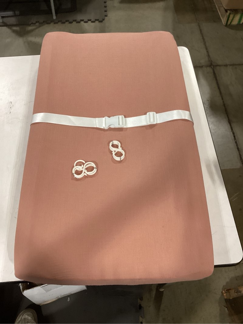 Condition photo showing Good Condition for blissful diary muslin baby changing pad with waterproof lining foam, diaper changing table pad with cover for dressers (dusty pink, rectangular) standard dusty pink