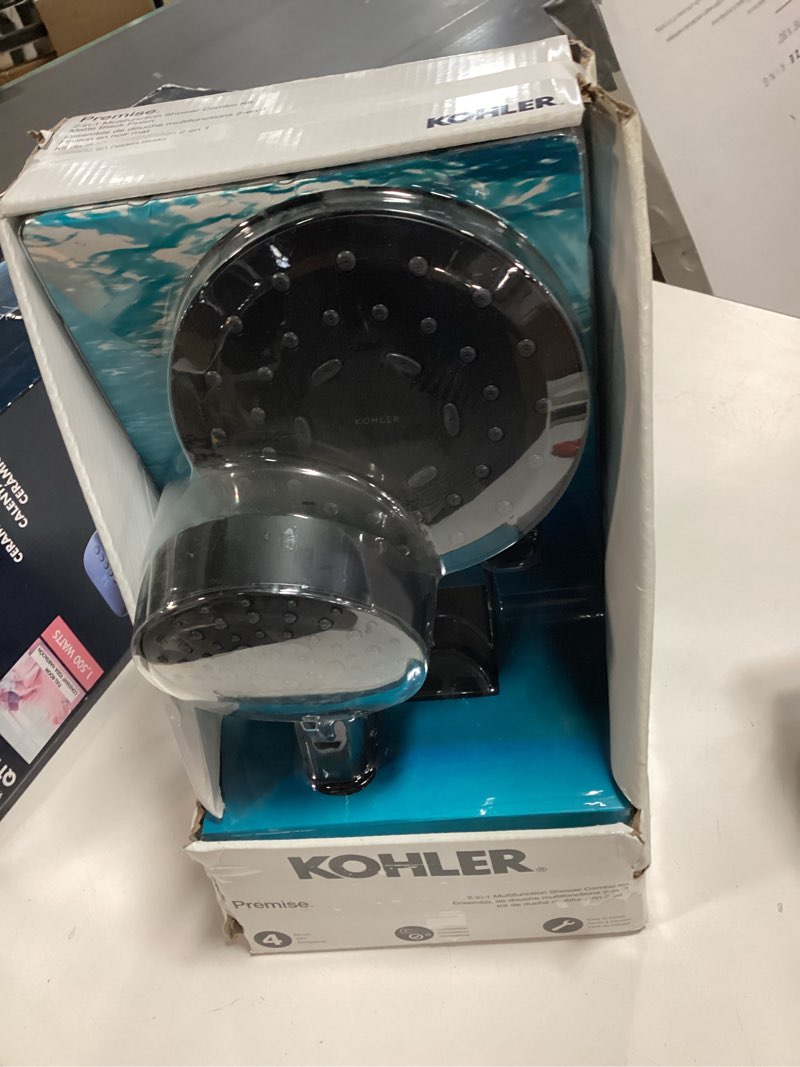 Condition photo showing Good Condition for Kohler Matte Black Round Dual/Combo Shower Head