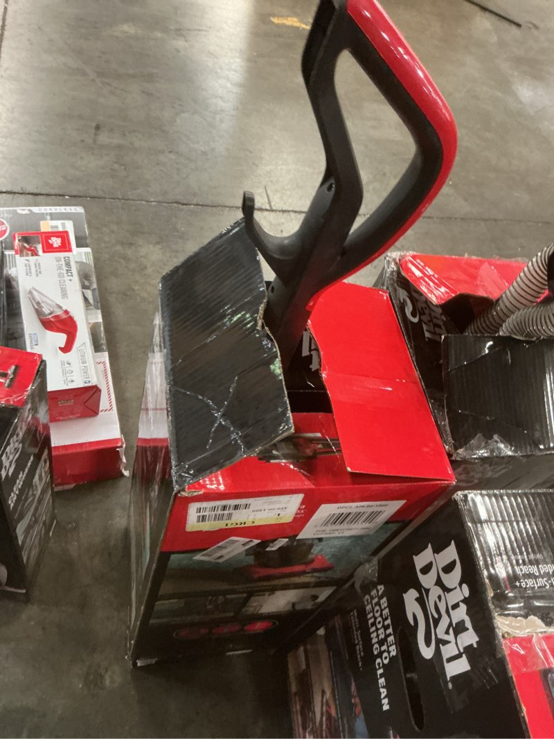 Condition photo showing As Is for dirt devil upright vacuum cleaners - hepa filtration