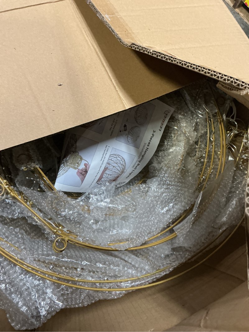 Condition photo showing Good Condition for Christmas LED Light Balls, 3 Pack Hanging Ball Lights, Lighted Sphere Outdoor Decorations, Warm White & White Lights