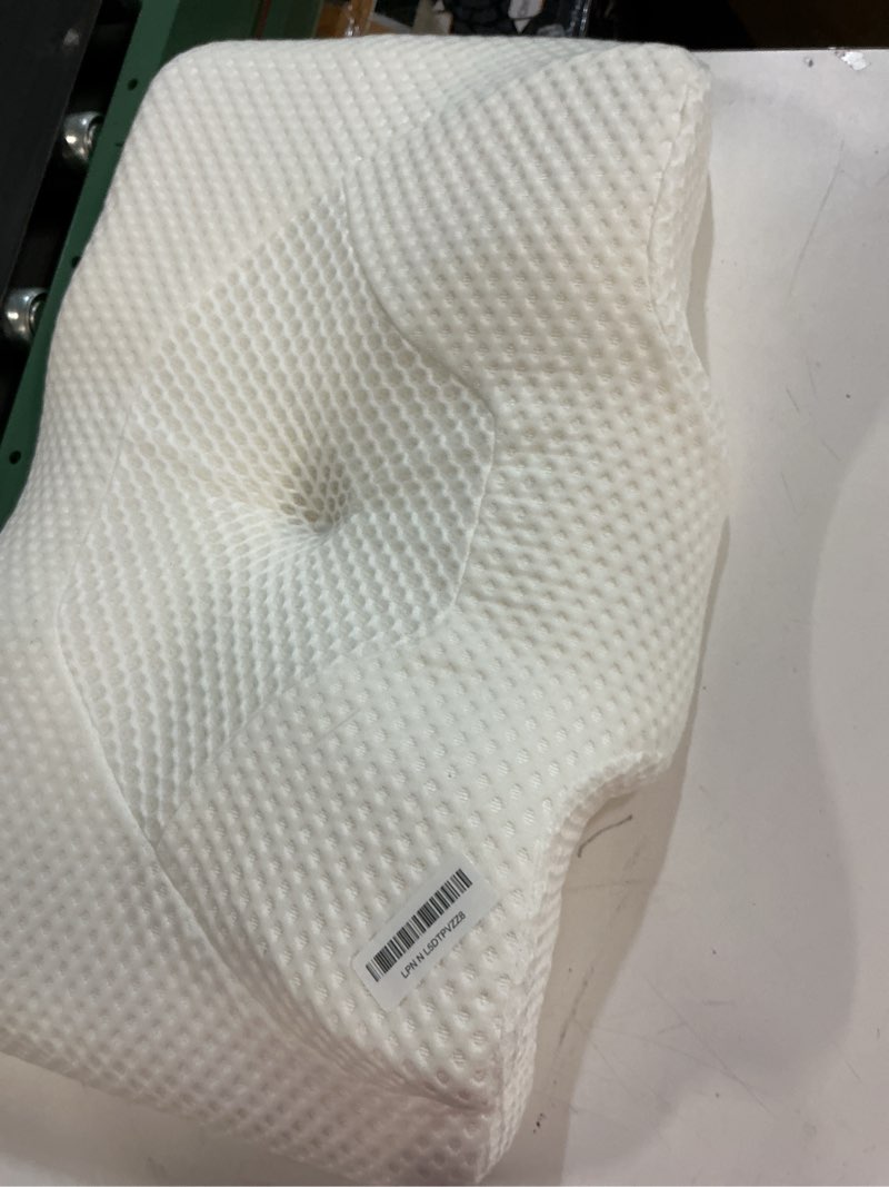 Condition photo showing Good Condition for Osteo Cervical Pillow for Neck Pain Relief, Hollow Design Odorless Memory Foam Pillows with Cooling Case, Adjustable Orthopedic Bed Pillow for Sleeping, Support for Side Back Sleepers Standard High(24.5*16.5*5.2/4.1 inches) White