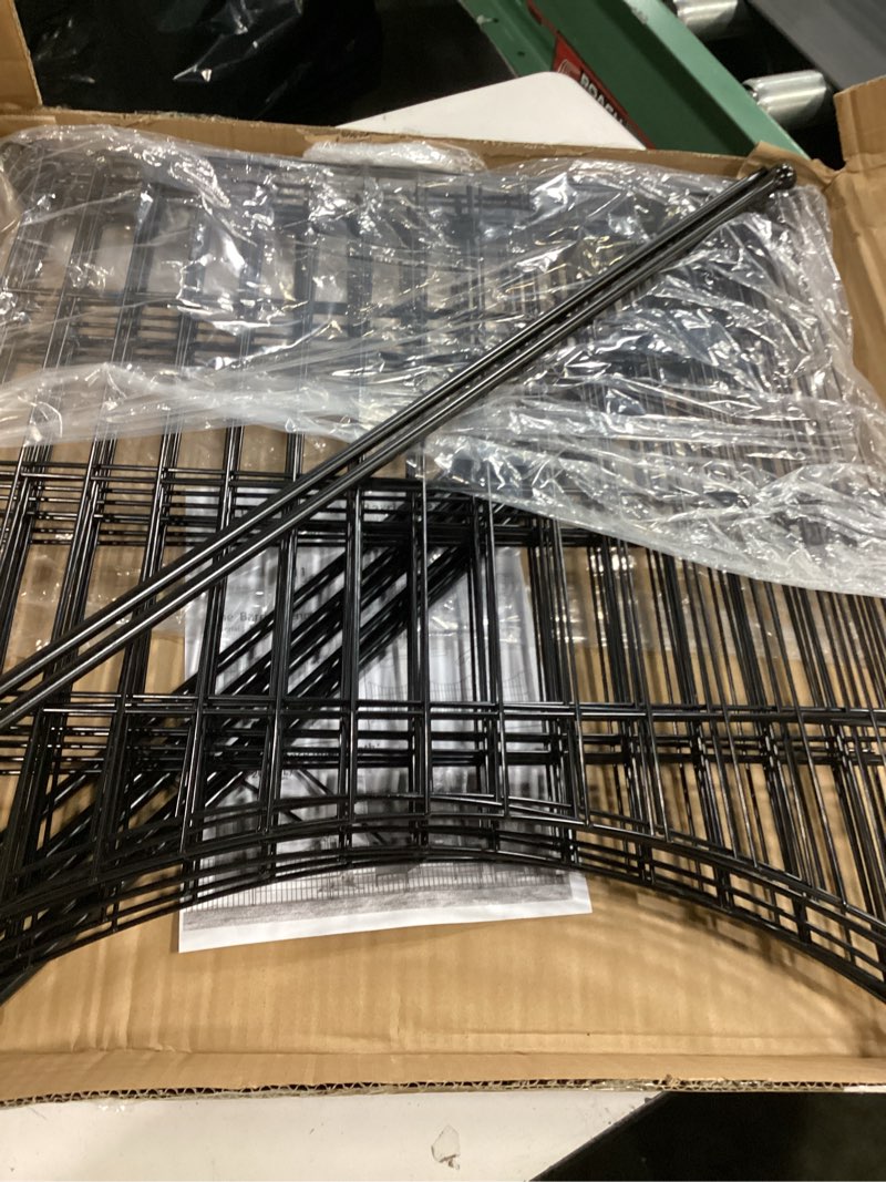 Condition photo showing Good Condition for 10 panels no dig dog fence outdoor for yard, 24 in(h) x 20 ft(l) decorative tall garden fence animal barrier, rustproof metal wire garden edging and borders, temporary fencing stakes 10 panels-24 in(h) x 20 ft(l)