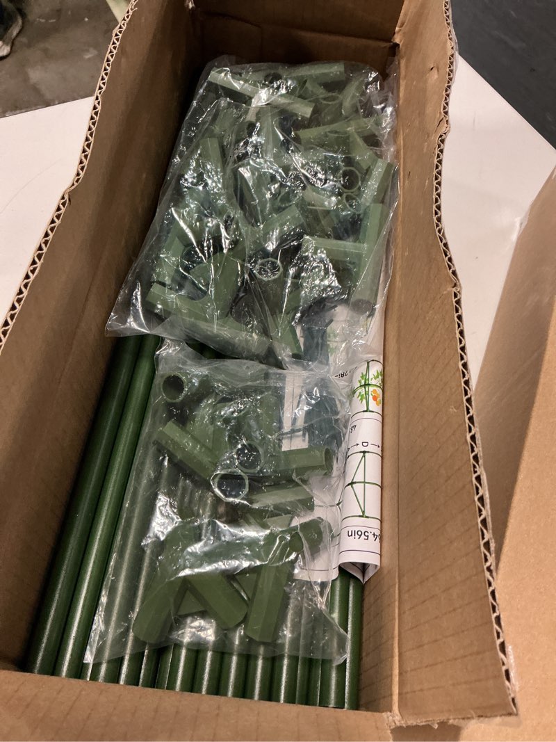 Condition photo showing Good Condition for zeedix 65 inch tall tomato cages for garden, 2 pack heavy duty large plant support stakes for heavy climbing vegetables, adjustable tomato trellis for pots & outdoor raised garden beds 65 inch green-2 pack