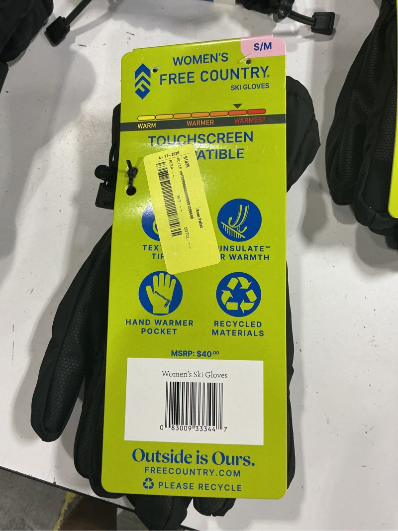 Condition photo showing New/Like New for free country women's ski gloves ( s-m) 