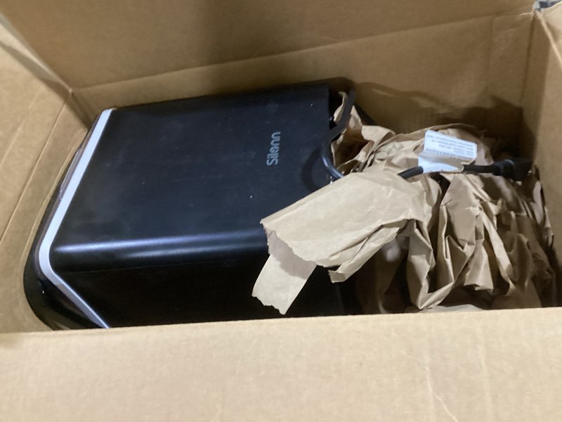 Condition photo showing As Is for Silonn Ice Maker Countertop Machine with Handle, 26lbs in 24h, 9 Ice Cubes Ready in 6 Mins, Self-Cleaning Ice Makers with Basket and Scoop, Ideal for Home, Kitchen, Camping, RV Black-26lbs 26lbs