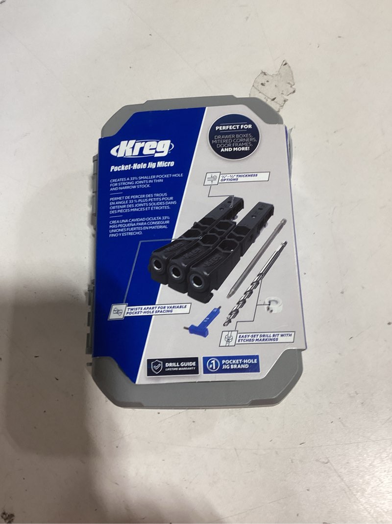 Condition photo showing As Is for kreg pocket-hole jig micro