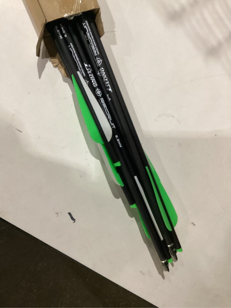Condition photo showing Good Condition for crossbow bolts carbon arrows 16 18 20 22 inch hunting archery bio crossbow arrows with moon nocks 100 grain removable tips (pack of 12) 20 inch