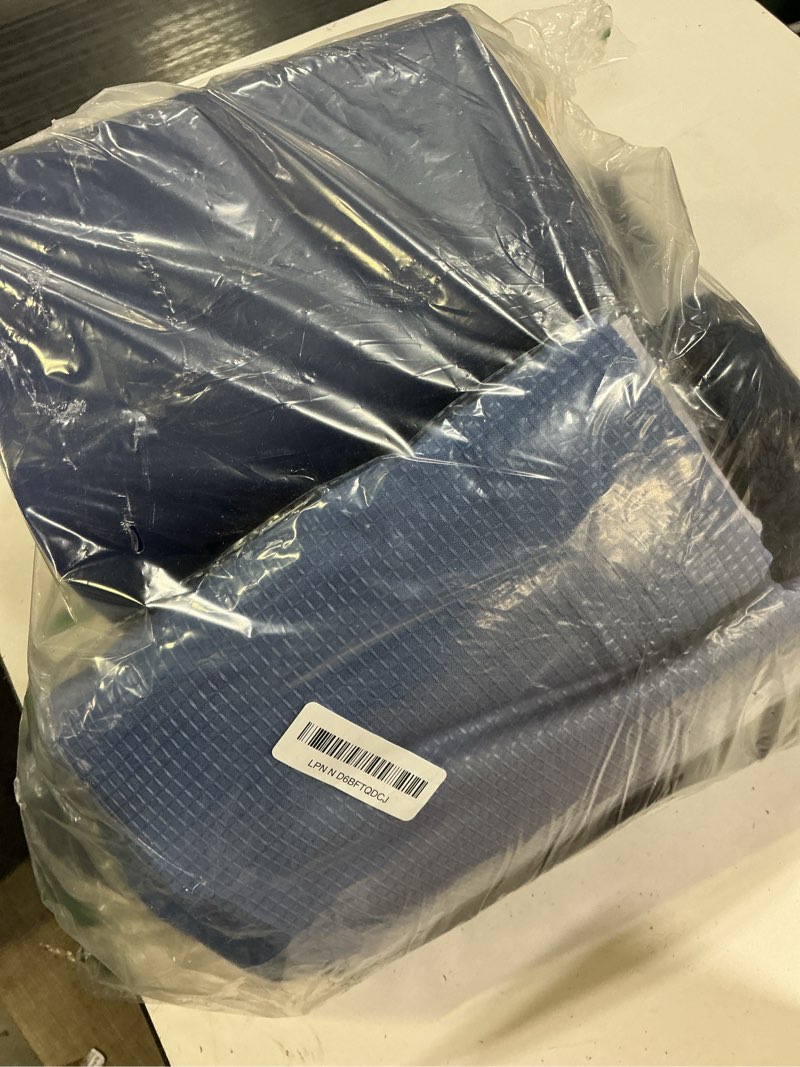 Condition photo showing Good Condition for xlhomo 25pcs navy blue bathroom accessories sets complete, with shower curtain, rugs, trash can and toilet brush, soap dispenser, toothbrush holder and cup, soap dish, qtip holder, bathroom decor sets navy blue bathroom set complete-gold