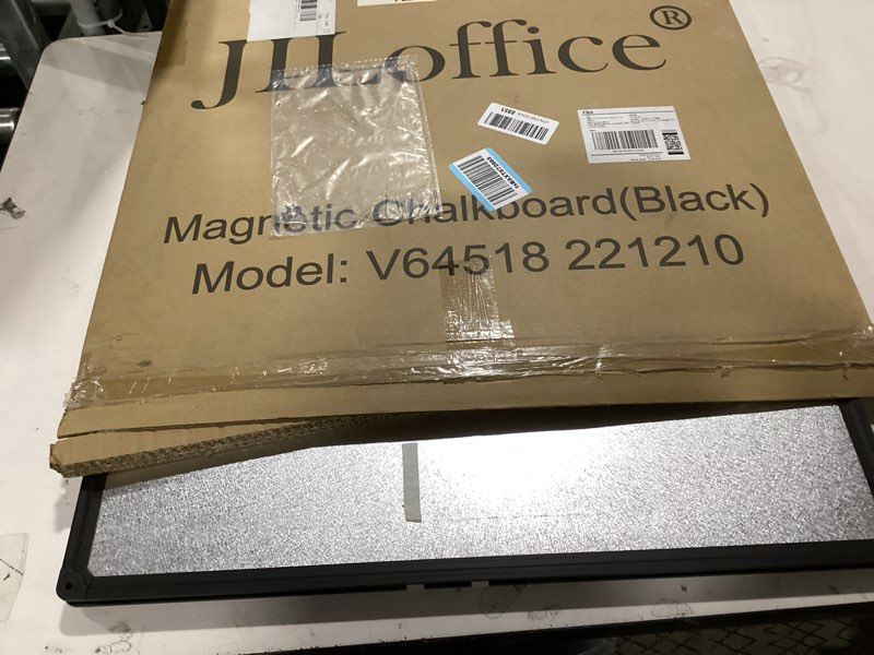 Condition photo showing Good Condition for JILoffice Magnetic Chalkboard/Black Board 36 x 24 Inch, Black Aluminum Frame Board with Marker Tray for Office Home and School, Best Choice for Note and Art