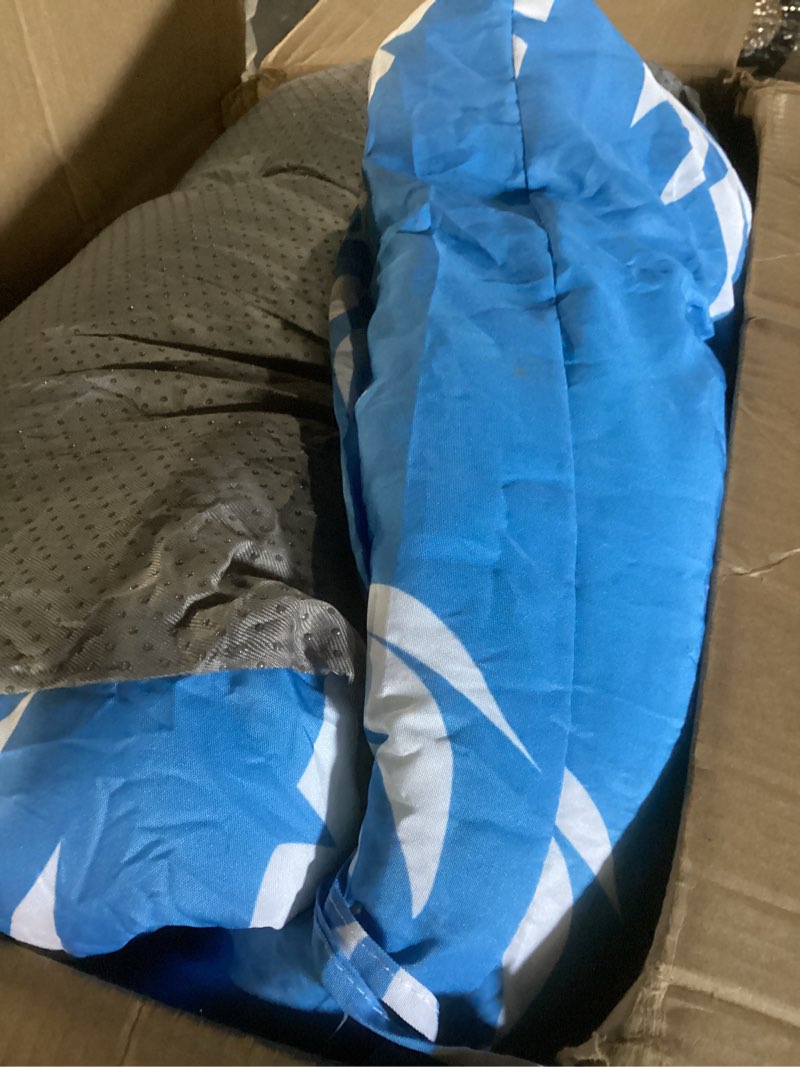 Condition photo showing New/Like New for modern threads luxury dog bed - comfortable tufted velvet cushion for small to large dogs - machine washable - durable & cute sleep space for pets - pamper your pet with cozy beds - denim medium denim