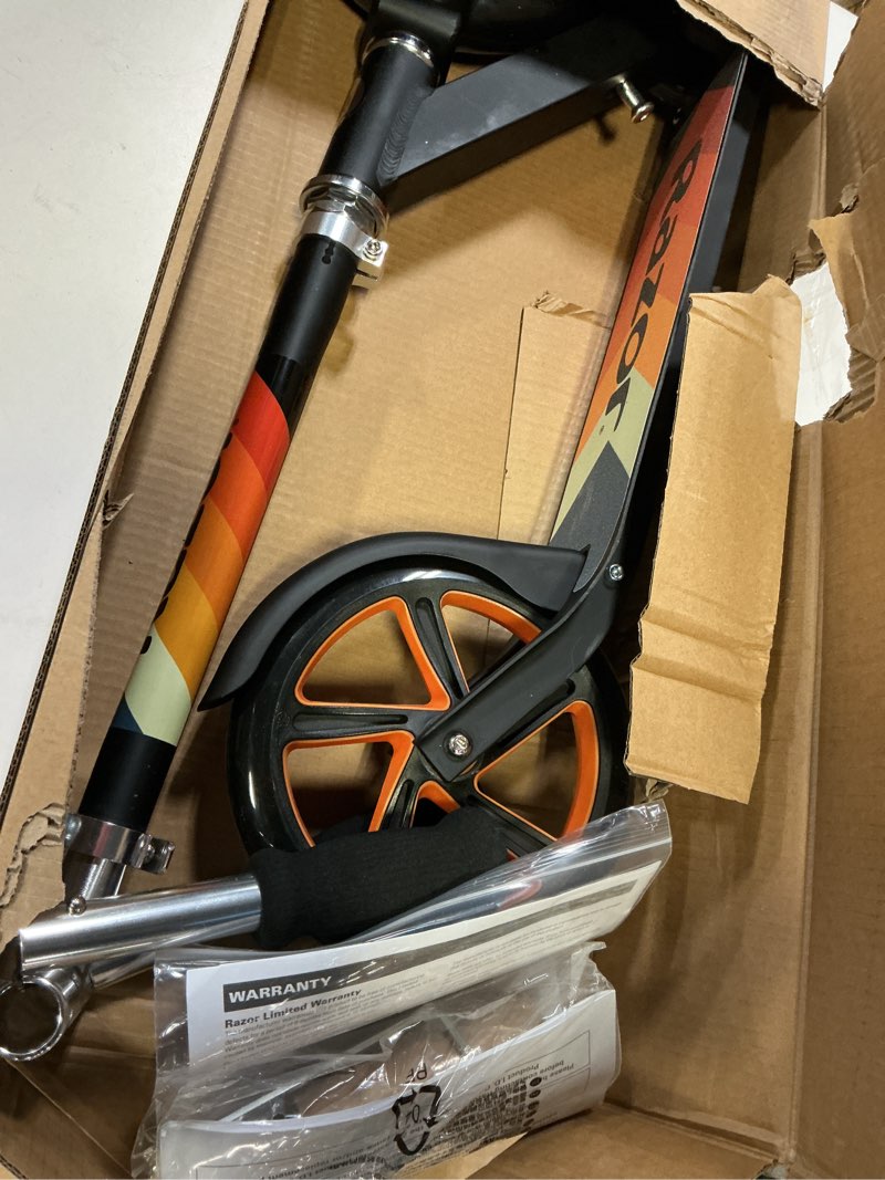 Condition photo showing Good Condition for Razor A5 Lux Kick Scooter for Kids Ages 8+ - 8" Urethane Wheels, Anodized Finish Featuring Bold Colors and Graphics, For Riders up to 220 lbs