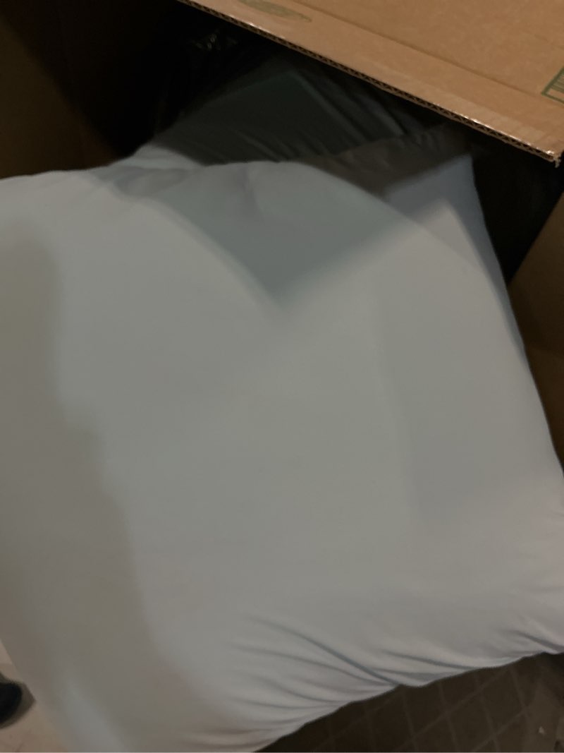 Condition photo showing Good Condition for DOWNCOOL Large Body Pillow Insert with Cooling Cover - Soft Long Bed Pillow for Summer - Breathable Full Body Pillow for Adults - 20x54 inch (Blue, with Cover) Cooling Blue Insert With Cooling Cover