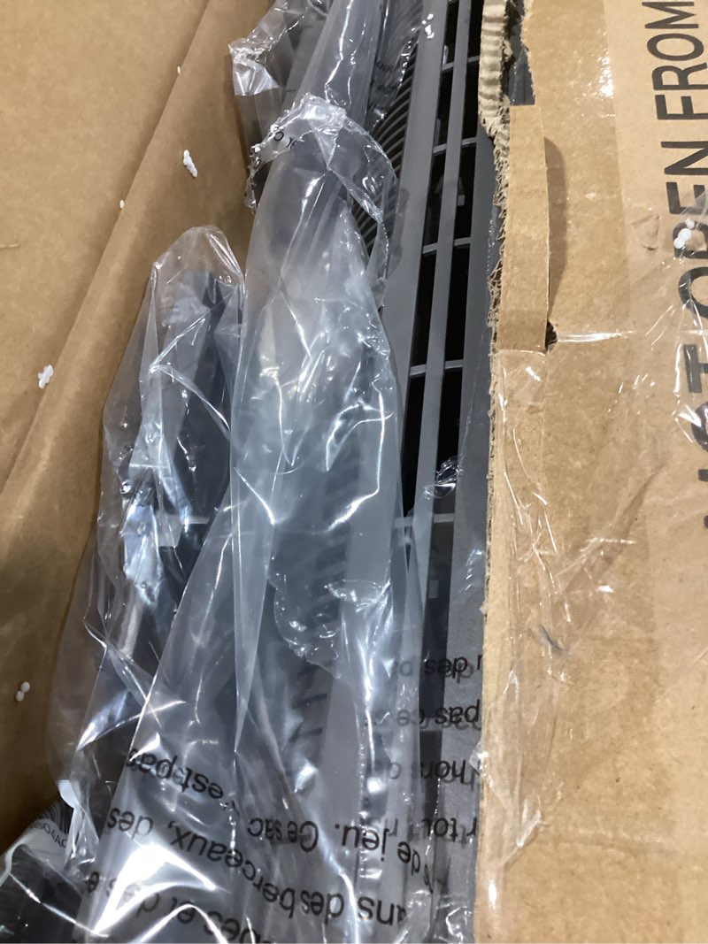 Condition photo showing New/Like New for dreo tower fan for bedroom, 25ft/s velocity quiet floor fan, 90° oscillating fans for indoors with 4 speeds, 4 modes, 8h timer, bladeless fan, standing fans, grey, nomad one (dr-htf007)