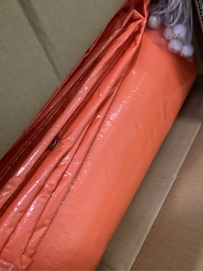 Condition photo showing New/Like New for 12' x 24' Concrete Curing Blanket, Multipurpose Use Tarp Waterproof Keepwarm Blanket Tarpaulin, Thickness 3.6 Millimeters Orange 12 Feet x 24 Feet(3.6mm)