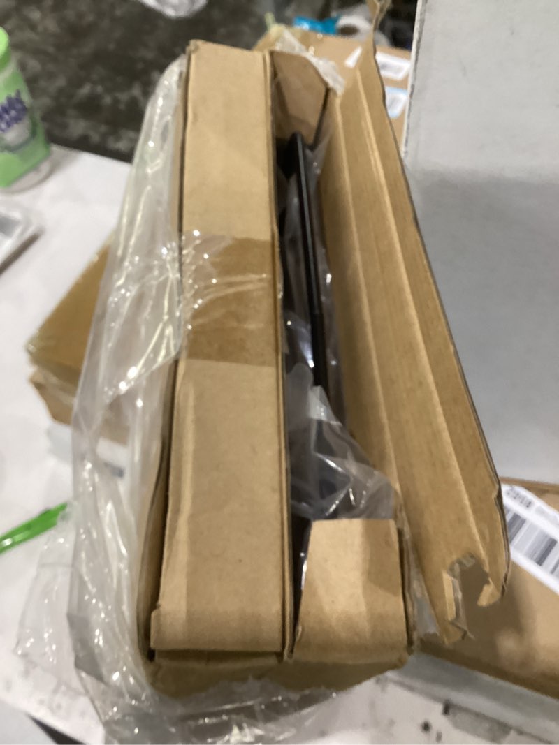 Condition photo showing New/Like New for chip snack rack clip display countertop rack potato candy chip bag holder 2 strand with 30 clips for retail stand cotton candy bags snacks, 10 x 24 in(black,2 pieces) black 2