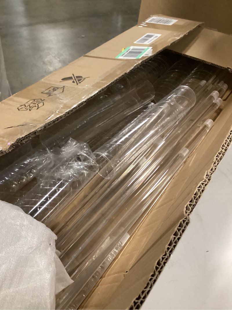 Condition photo showing Good Condition for vesici 2 pcs 8 arm acrylic candelabra centerpieces for tables 49.6 x 11 inch candlesticks holder clear acrylic candle holder for wedding ceremony floor home dinner party, fit 0.8" led candle
