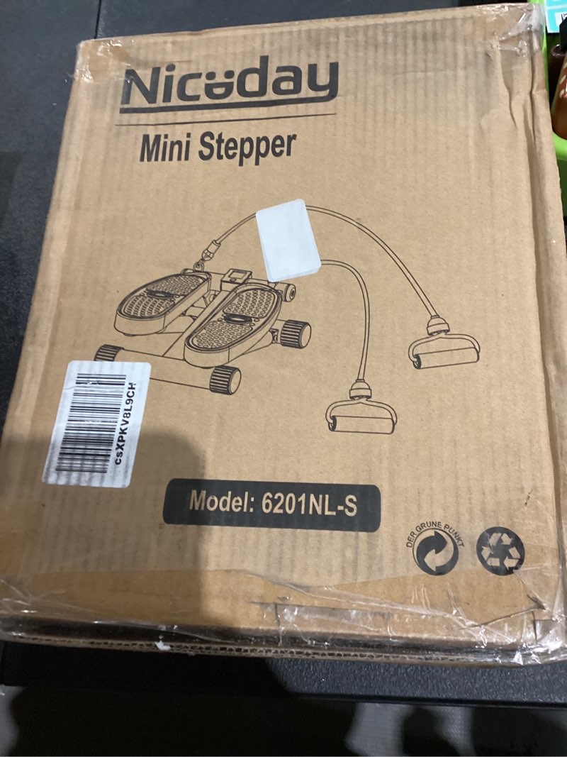 Condition photo showing Good Condition for Niceday Steppers for Exercise, Stair Stepper with Resistance Bands, Mini Stepper with 300LBS Loading Capacity, Hydraulic Fitness Stepper with LCD Monitor Gray