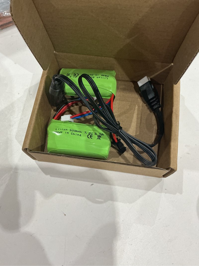 Condition photo showing Good Condition for sm-2p 7.4v 500mah 2pcs plug-in rechargeable rc vehicle li-ion battery for remote control toys, model cars, off-road vehicles, electric gumball blasters and other devices that require re
